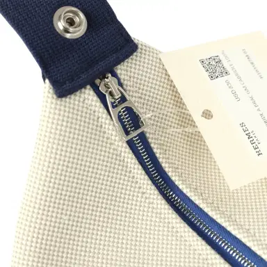 HERMÈS Hermes Bride A Brac Cabriole GM Gris Perle and Bleu Canvas Palladium Hardware | Thumbnail 9 HERMÈS Hermes Bride A Brac Cabriole GM Gris Perle and Bleu Canvas Palladium Hardware | Thumbnail 9