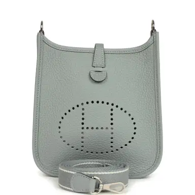 HERMÈS Hermes Evelyne TPM Gris Pantin Clemence Palladium Hardware | Thumbnail 1 HERMÈS Hermes Evelyne TPM Gris Pantin Clemence Palladium Hardware | Thumbnail 1
