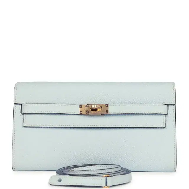 Hermes Kelly Wallet To Go Bleu Brume Gold Hardware Hermes Kelly Wallet To Go Bleu Brume Gold Hardware