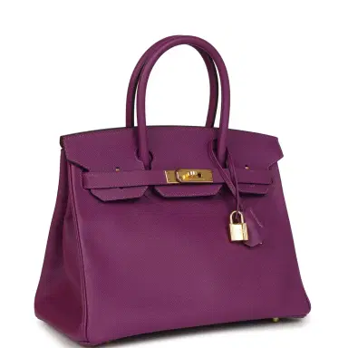 HERMÈS Pre-owned Hermes Birkin 30 Anemone Epsom Gold Hardware | Thumbnail 2 HERMÈS Pre-owned Hermes Birkin 30 Anemone Epsom Gold Hardware | Thumbnail 2