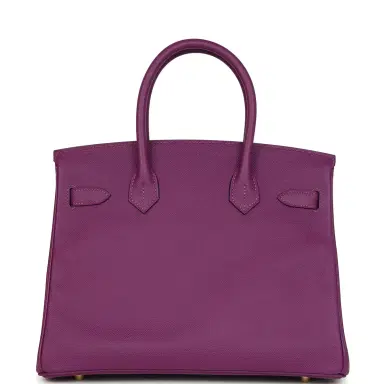 HERMÈS Pre-owned Hermes Birkin 30 Anemone Epsom Gold Hardware | Thumbnail 4 HERMÈS Pre-owned Hermes Birkin 30 Anemone Epsom Gold Hardware | Thumbnail 4