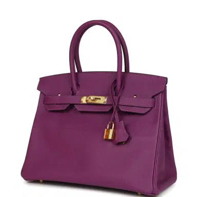 HERMÈS Pre-owned Hermes Birkin 30 Anemone Epsom Gold Hardware | Thumbnail 5 HERMÈS Pre-owned Hermes Birkin 30 Anemone Epsom Gold Hardware | Thumbnail 5
