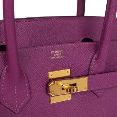 HERMÈS Pre-owned Hermes Birkin 30 Anemone Epsom Gold Hardware | Thumbnail 7 HERMÈS Pre-owned Hermes Birkin 30 Anemone Epsom Gold Hardware | Thumbnail 7