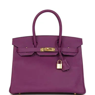 HERMÈS Pre-owned Hermes Birkin 30 Anemone Epsom Gold Hardware | Thumbnail 1 HERMÈS Pre-owned Hermes Birkin 30 Anemone Epsom Gold Hardware | Thumbnail 1
