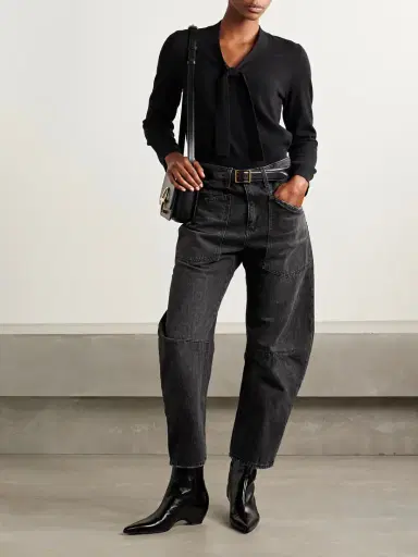Nili Lotan Shon Mid-rise Barrel-leg Jeans | Thumbnail 2 Nili Lotan Shon Mid-rise Barrel-leg Jeans | Thumbnail 2