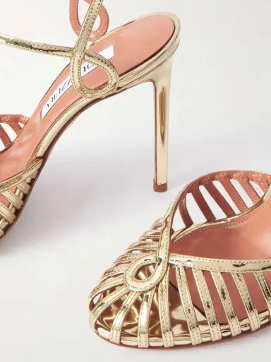 Aquazzura Sweet Surrender 105 Cutout Mirrored-leather Pumps | Thumbnail 4 Aquazzura Sweet Surrender 105 Cutout Mirrored-leather Pumps | Thumbnail 4