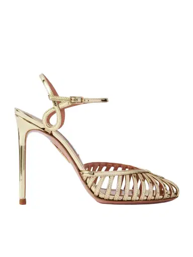 Aquazzura Sweet Surrender 105 Cutout Mirrored-leather Pumps | Thumbnail 1 Aquazzura Sweet Surrender 105 Cutout Mirrored-leather Pumps | Thumbnail 1