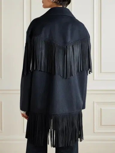 TWP Midnight Cowboy Fringed Suede-trimmed Cashmere Jacket | Thumbnail 4 TWP Midnight Cowboy Fringed Suede-trimmed Cashmere Jacket | Thumbnail 4