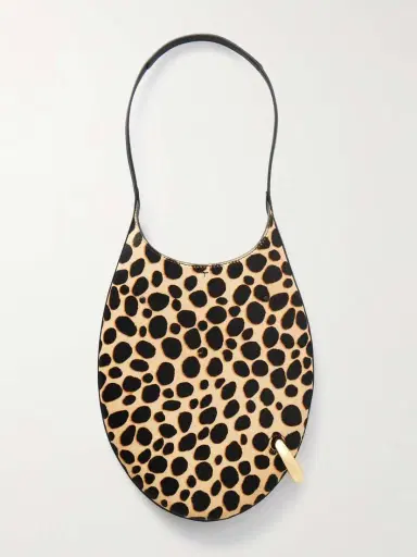 Tory Burch Pierced Embellished Leather-trimmed Leopard-print Calf Hair Shoulder Bag | Thumbnail 3 Tory Burch Pierced Embellished Leather-trimmed Leopard-print Calf Hair Shoulder Bag | Thumbnail 3