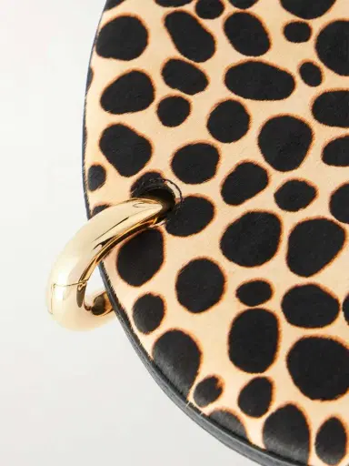 Tory Burch Pierced Embellished Leather-trimmed Leopard-print Calf Hair Shoulder Bag | Thumbnail 4 Tory Burch Pierced Embellished Leather-trimmed Leopard-print Calf Hair Shoulder Bag | Thumbnail 4