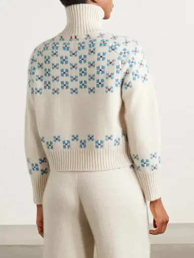 Calle Del Mar Winter Fair Isle Cashmere Half-zip Sweater | Thumbnail 3 Calle Del Mar Winter Fair Isle Cashmere Half-zip Sweater | Thumbnail 3