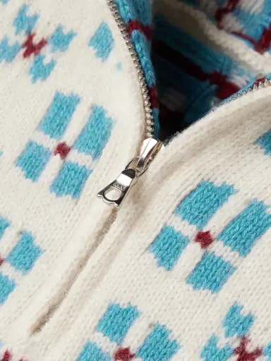 Calle Del Mar Winter Fair Isle Cashmere Half-zip Sweater | Thumbnail 4 Calle Del Mar Winter Fair Isle Cashmere Half-zip Sweater | Thumbnail 4
