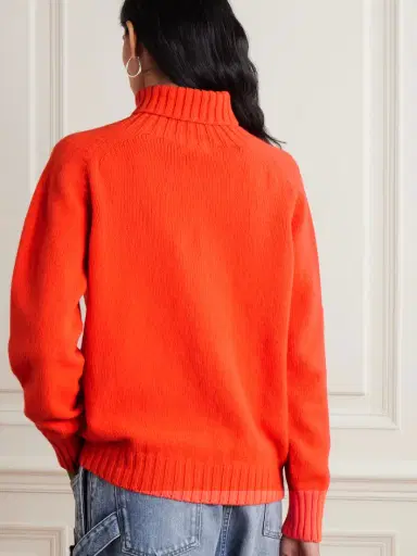 JW Anderson Embroidered Merino Wool Turtleneck Sweater | Thumbnail 3 JW Anderson Embroidered Merino Wool Turtleneck Sweater | Thumbnail 3