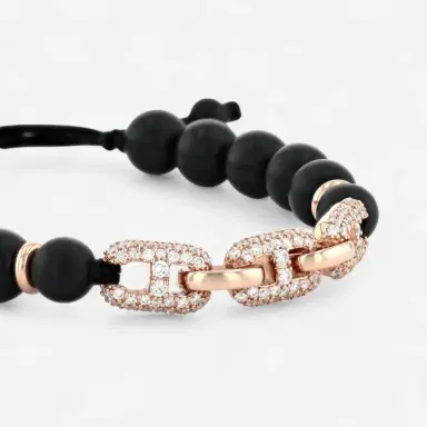 Alberto Milani Alberto Milani 18K Rose Gold Diamond & Onyx Cord Bracelet by The Solist | Thumbnail 2 Alberto Milani Alberto Milani 18K Rose Gold Diamond & Onyx Cord Bracelet by The Solist | Thumbnail 2