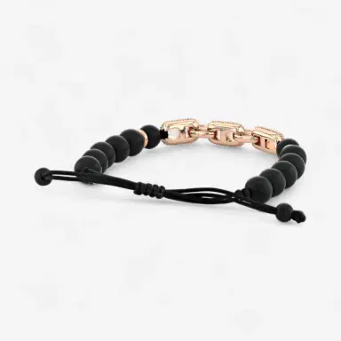 Alberto Milani Alberto Milani 18K Rose Gold Diamond & Onyx Cord Bracelet by The Solist | Thumbnail 3 Alberto Milani Alberto Milani 18K Rose Gold Diamond & Onyx Cord Bracelet by The Solist | Thumbnail 3