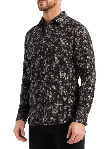 Robert Graham Men's Angola Burnout Plaid Shirt - Black | Thumbnail 3 Robert Graham Men's Angola Burnout Plaid Shirt - Black | Thumbnail 3