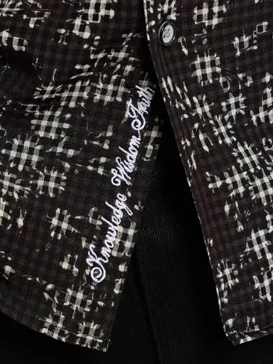 Robert Graham Men's Angola Burnout Plaid Shirt - Black | Thumbnail 6 Robert Graham Men's Angola Burnout Plaid Shirt - Black | Thumbnail 6