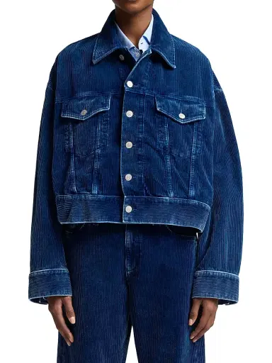 7 For All Mankind Women's Oli Cropped Trucker Jacket - Oxnard - Size Small | Thumbnail 3 7 For All Mankind Women's Oli Cropped Trucker Jacket - Oxnard - Size Small | Thumbnail 3