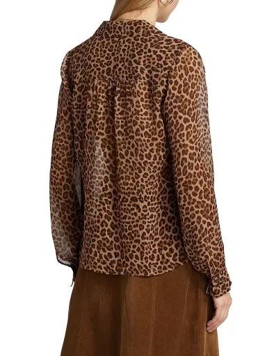 PAIGE Women's Artois Printed Silk Blouse - Natural Multi | Thumbnail 5 PAIGE Women's Artois Printed Silk Blouse - Natural Multi | Thumbnail 5
