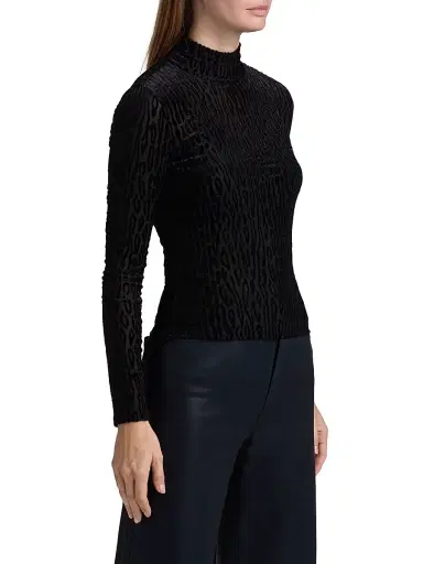 PAIGE Women's Ursula Leopard-Print Top - Black | Thumbnail 4 PAIGE Women's Ursula Leopard-Print Top - Black | Thumbnail 4