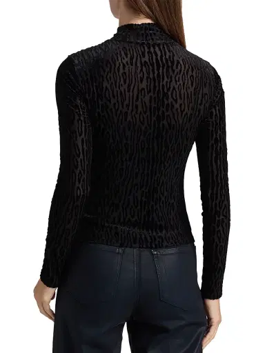PAIGE Women's Ursula Leopard-Print Top - Black | Thumbnail 5 PAIGE Women's Ursula Leopard-Print Top - Black | Thumbnail 5