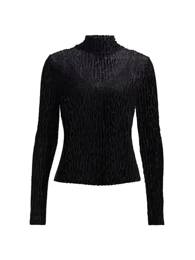 PAIGE Women's Ursula Leopard-Print Top - Black | Thumbnail 1 PAIGE Women's Ursula Leopard-Print Top - Black | Thumbnail 1