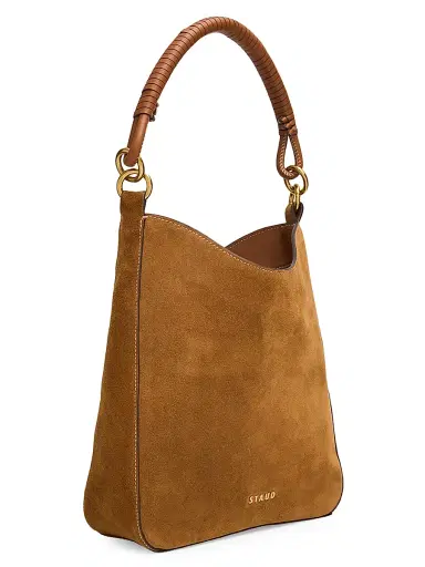 STAUD Women's Mel Suede Shoulder Bag - Tan | Thumbnail 5 STAUD Women's Mel Suede Shoulder Bag - Tan | Thumbnail 5