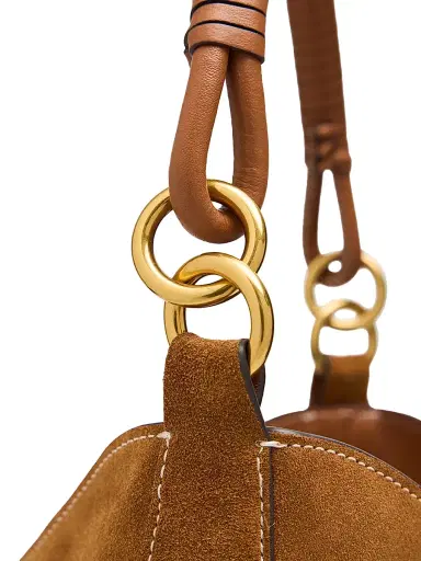STAUD Women's Mel Suede Shoulder Bag - Tan | Thumbnail 6 STAUD Women's Mel Suede Shoulder Bag - Tan | Thumbnail 6