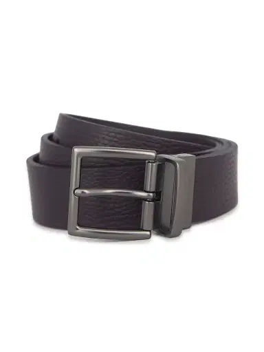 Vince Men's Pebble Leather Belt - Cacao Pebble Cacao Smooth | Thumbnail 3 Vince Men's Pebble Leather Belt - Cacao Pebble Cacao Smooth | Thumbnail 3