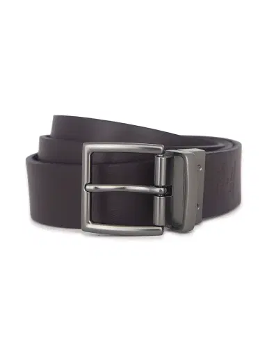 Vince Men's Pebble Leather Belt - Cacao Pebble Cacao Smooth | Thumbnail 4 Vince Men's Pebble Leather Belt - Cacao Pebble Cacao Smooth | Thumbnail 4