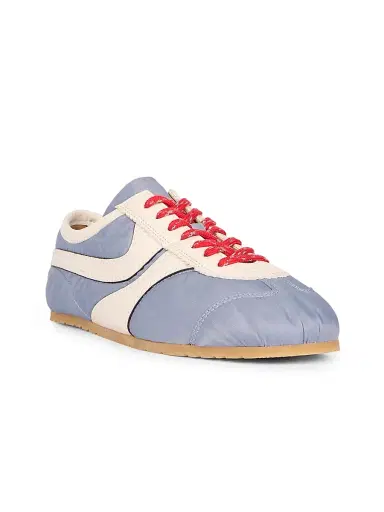 Dries Van Noten Women's Nylon Leather-Trimmed Sneakers - Light Blue | Thumbnail 2 Dries Van Noten Women's Nylon Leather-Trimmed Sneakers - Light Blue | Thumbnail 2
