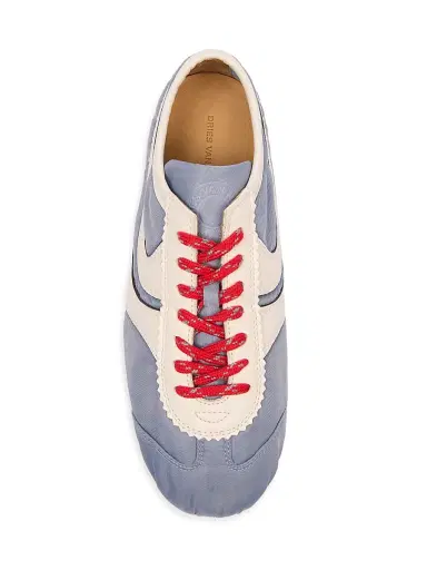 Dries Van Noten Women's Nylon Leather-Trimmed Sneakers - Light Blue | Thumbnail 4 Dries Van Noten Women's Nylon Leather-Trimmed Sneakers - Light Blue | Thumbnail 4