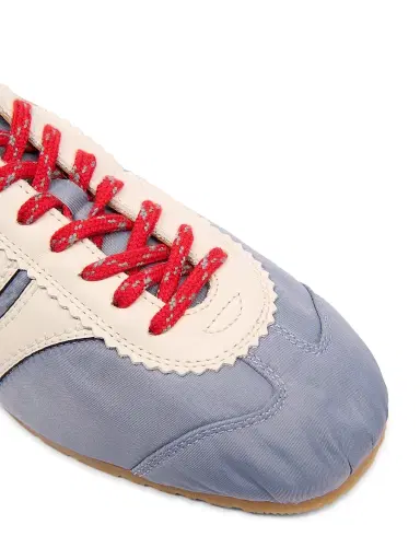 Dries Van Noten Women's Nylon Leather-Trimmed Sneakers - Light Blue | Thumbnail 5 Dries Van Noten Women's Nylon Leather-Trimmed Sneakers - Light Blue | Thumbnail 5