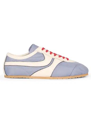 Dries Van Noten Women's Nylon Leather-Trimmed Sneakers - Light Blue | Thumbnail 1 Dries Van Noten Women's Nylon Leather-Trimmed Sneakers - Light Blue | Thumbnail 1