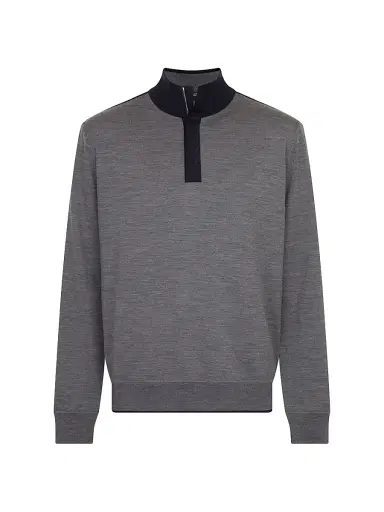 Stefano Ricci Men's Quarter-Zip Wool Sweater | Thumbnail 1 Stefano Ricci Men's Quarter-Zip Wool Sweater | Thumbnail 1