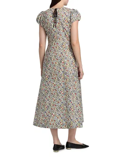 DÔEN Women's Rhodia Floral Cotton Midi-Dress - Creme Prairie De Montagne | Thumbnail 5 DÔEN Women's Rhodia Floral Cotton Midi-Dress - Creme Prairie De Montagne | Thumbnail 5