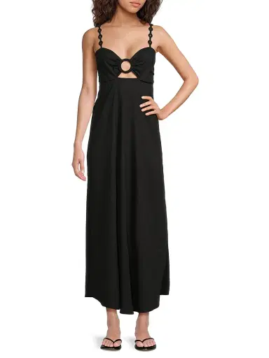 Peixoto Women's Kenny Cut-Out Cotton Maxi Dress - Black - Size Large | Thumbnail 2 Peixoto Women's Kenny Cut-Out Cotton Maxi Dress - Black - Size Large | Thumbnail 2