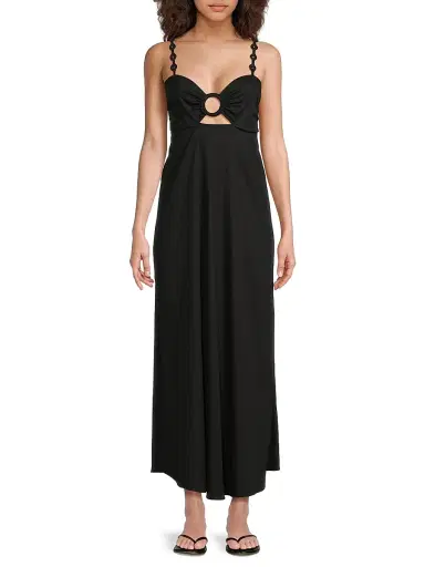 Peixoto Women's Kenny Cut-Out Cotton Maxi Dress - Black - Size Large | Thumbnail 3 Peixoto Women's Kenny Cut-Out Cotton Maxi Dress - Black - Size Large | Thumbnail 3