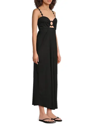 Peixoto Women's Kenny Cut-Out Cotton Maxi Dress - Black - Size Large | Thumbnail 4 Peixoto Women's Kenny Cut-Out Cotton Maxi Dress - Black - Size Large | Thumbnail 4