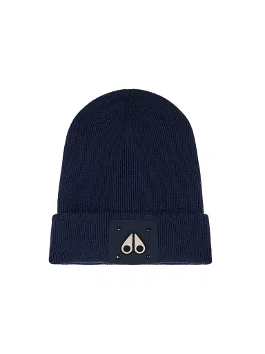 Moose Knuckles Men's Neige Wool Beanie - Navy | Thumbnail 1 Moose Knuckles Men's Neige Wool Beanie - Navy | Thumbnail 1