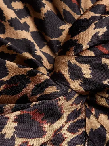 Toccin Women's Lauren Leopard-Print Satin Twist-Front Blouse - Leopard | Thumbnail 7 Toccin Women's Lauren Leopard-Print Satin Twist-Front Blouse - Leopard | Thumbnail 7