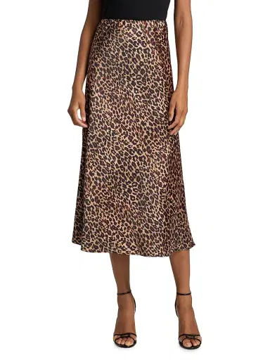 Toccin Women's Viv Leopard-Print Satin Maxi Slip Skirt - Leopard | Thumbnail 3 Toccin Women's Viv Leopard-Print Satin Maxi Slip Skirt - Leopard | Thumbnail 3