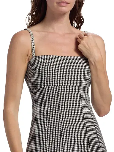 Toccin Women's Luca Embellished Houndstooth Minidress - Jet Optic | Thumbnail 6 Toccin Women's Luca Embellished Houndstooth Minidress - Jet Optic | Thumbnail 6