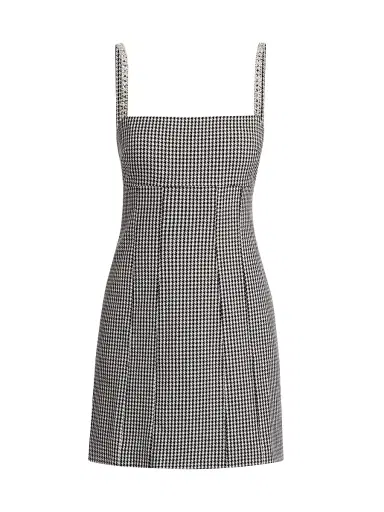 Toccin Women's Luca Embellished Houndstooth Minidress - Jet Optic | Thumbnail 1 Toccin Women's Luca Embellished Houndstooth Minidress - Jet Optic | Thumbnail 1