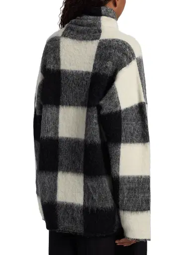 Proenza Schouler Women's Kai Brushed Plaid Sweater | Thumbnail 5 Proenza Schouler Women's Kai Brushed Plaid Sweater | Thumbnail 5