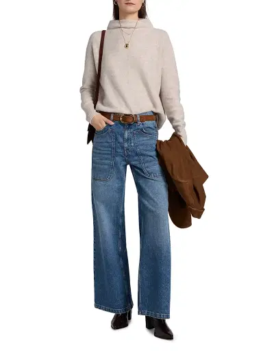 Ba&sh Women's Zoel Wide-Leg Jeans - Blue Denim - Size XL | Thumbnail 2 Ba&sh Women's Zoel Wide-Leg Jeans - Blue Denim - Size XL | Thumbnail 2
