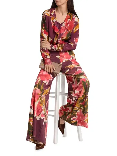 Chiara Boni La Petite Robe Women's Rottil Floral Silk Chiffon Top | Thumbnail 2 Chiara Boni La Petite Robe Women's Rottil Floral Silk Chiffon Top | Thumbnail 2