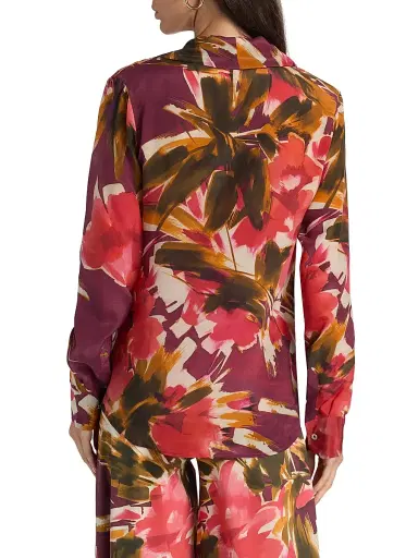 Chiara Boni La Petite Robe Women's Rottil Floral Silk Chiffon Top | Thumbnail 5 Chiara Boni La Petite Robe Women's Rottil Floral Silk Chiffon Top | Thumbnail 5