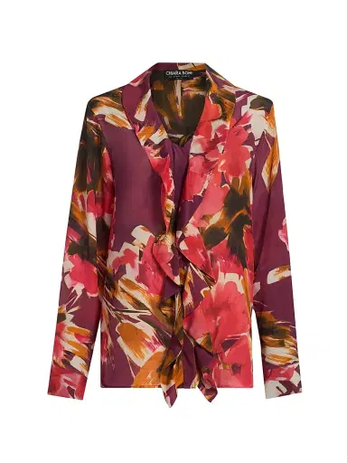 Chiara Boni La Petite Robe Women's Rottil Floral Silk Chiffon Top | Thumbnail 1 Chiara Boni La Petite Robe Women's Rottil Floral Silk Chiffon Top | Thumbnail 1