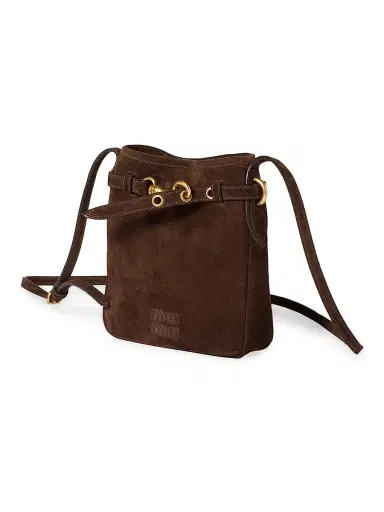 Miu Miu Women's Suede Pouch - Brown | Thumbnail 2 Miu Miu Women's Suede Pouch - Brown | Thumbnail 2